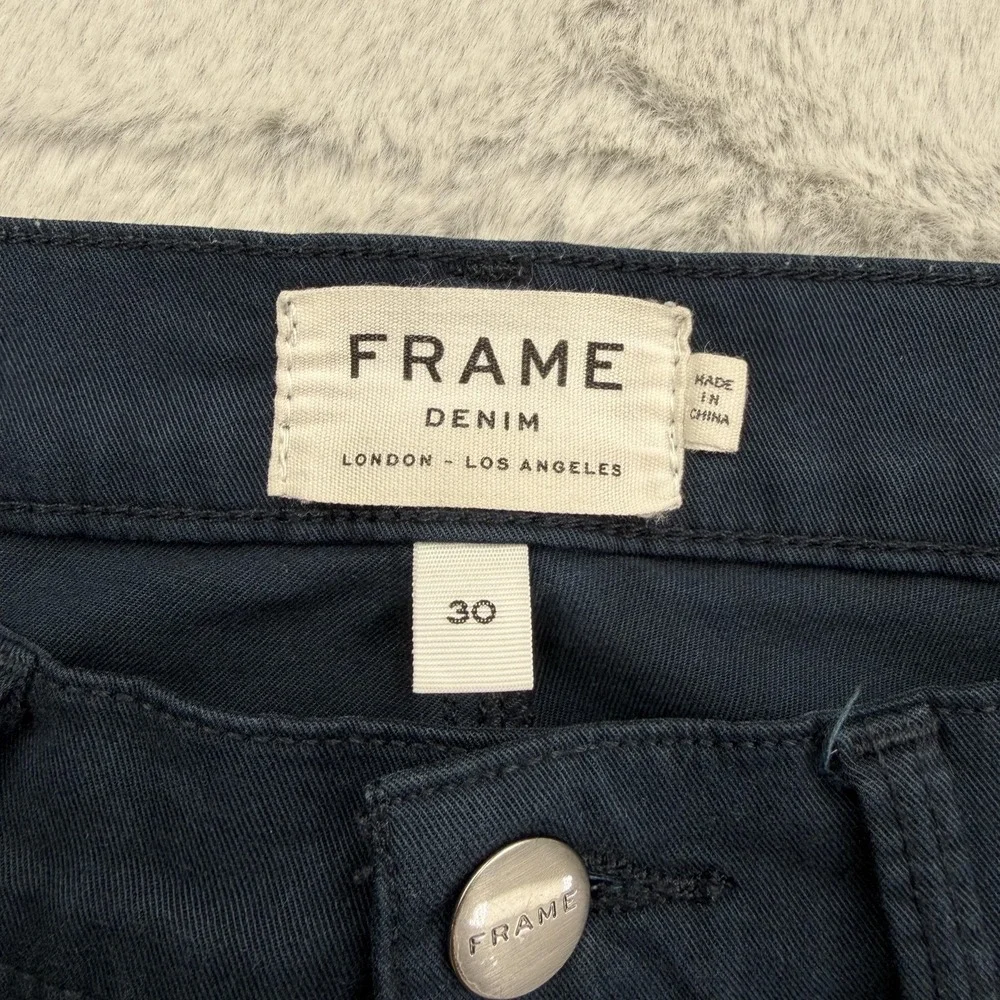 FRAME Pants Mens 30 X 30 Blue Chino Slim Flat Front L'Homme Slim Stretch LMH007
